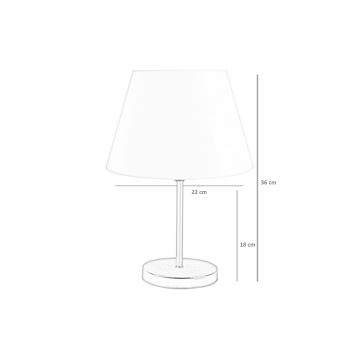 Lampe de table 1xE27/60W/230V noir