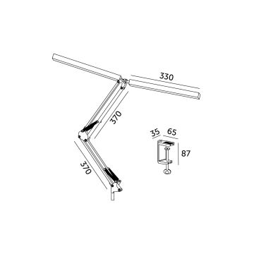 Lampe de table à intensité variable TENUIX DUO 2xLED/14W/230V 3000-6000K