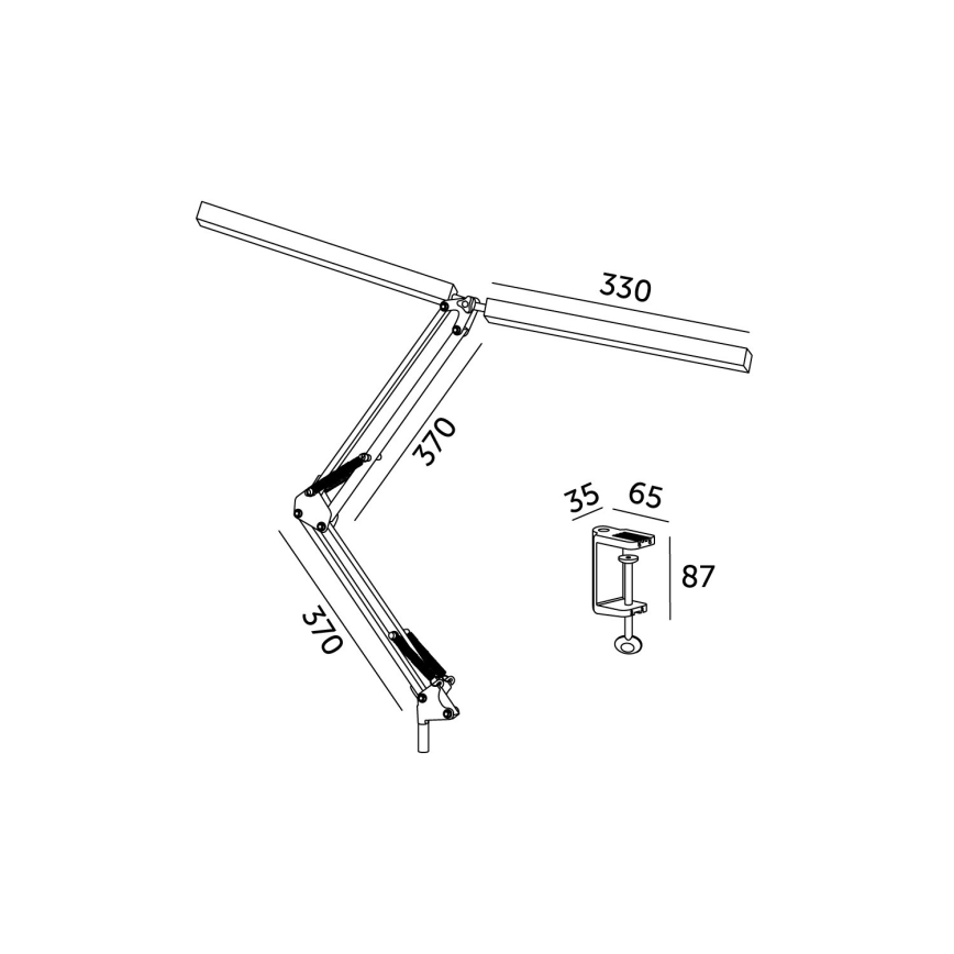 Lampe de table à intensité variable TENUIX DUO 2xLED/14W/230V 3000-6000K