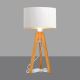 Lampe de table ALBA 1xE27/60W/230V blanc/doré/chêne