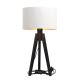 Lampe de table ALBA 1xE27/60W/230V blanc/doré/pin