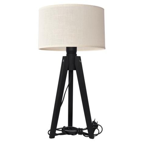 Lampe de table ALBA 1xE27/60W/230V crème/pin