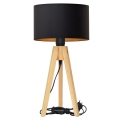 Lampe de table ALBA 1xE27/60W/230V noir/doré/pin