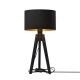 Lampe de table ALBA 1xE27/60W/230V noir/doré/pin