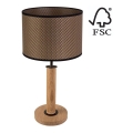 Lampe de table BENITA 1xE27/60W/230V 48 cm marron/chêne – FSC certifié