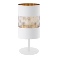Lampe de table BOGART 1xE27/15W/230V blanche/dorée