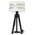 Lampe de table HELEN 1xE27/60W/230V blanc/doré/pin