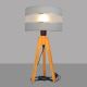 Lampe de table HELEN 1xE27/60W/230V gris/chrome/chêne