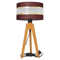 Lampe de table HELEN 1xE27/60W/230V marron/doré/chêne
