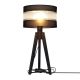 Lampe de table HELEN 1xE27/60W/230V noir/doré/pin