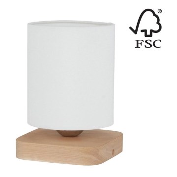 Lampe de table JENTA 1xE27/25W/230V chêne - certifié FSC