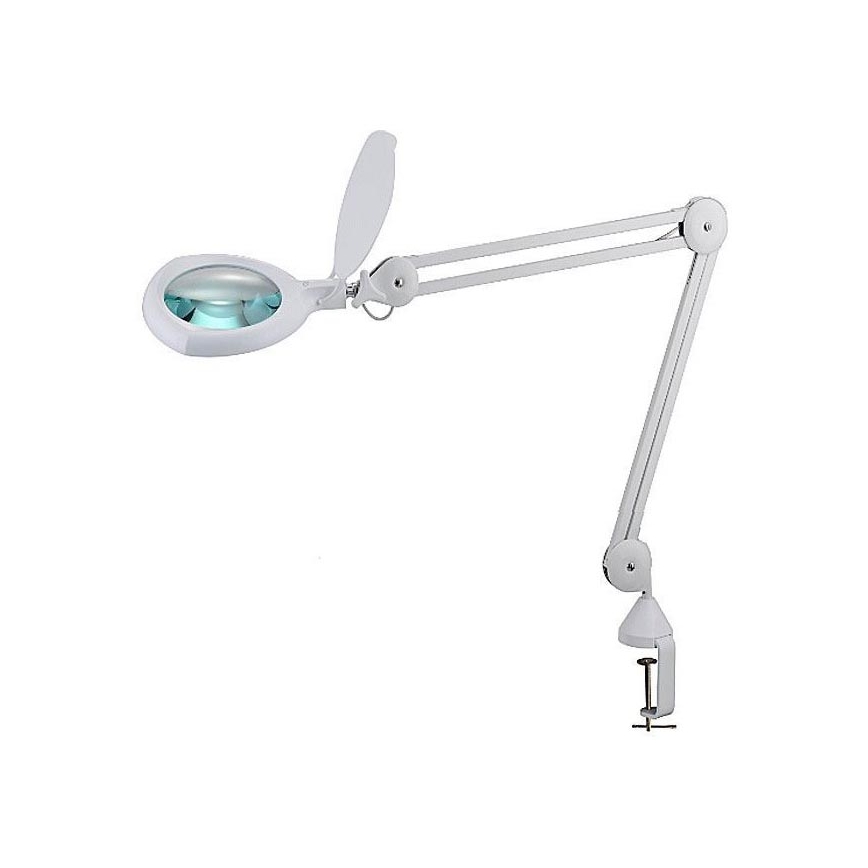 Lampe de table LED à intensité variable avec une loupe et une pince LED/8W/12/230V