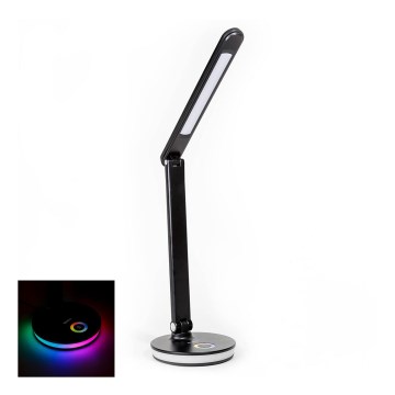 Lampe de table LED RGB rechargeable avec fonction batterie portative LED/12W/5V 2800-6000K noir