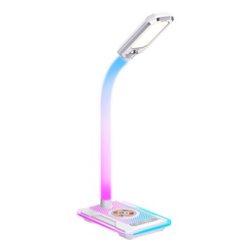 Lampe de table LED RGBW à intensité variable avec Qi charge 30W/230V 3000K/4000K/5000K blanc