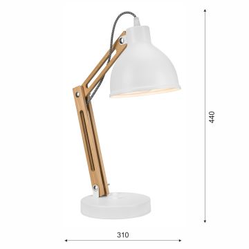 Lampe de table MARCELLO 1xE27/60W/230V hêtre - certifié FSC