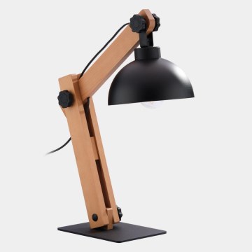 Lampe de table OSLO 1xE27/60W/230V noir/bois