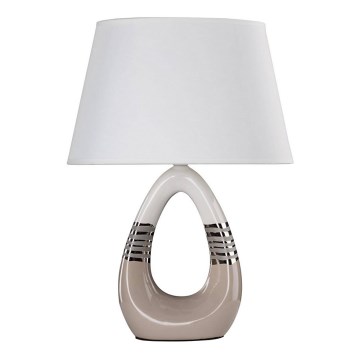 Lampe de table ROMANO 1xE27/60W/230V blanc/beige