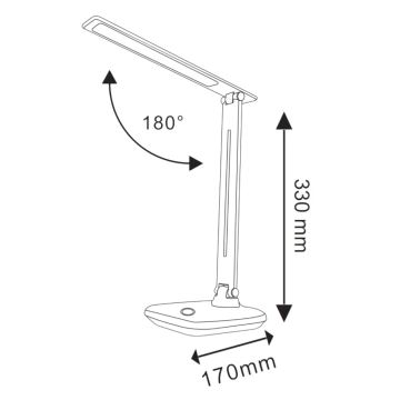 Lampe de table tactile LED à intensité variable VINTO LED/9W/230V noir