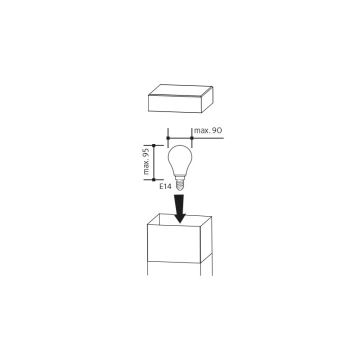 Lampe extérieure à détecteur avec prise GARD 1xE14/60W IP44