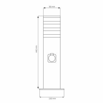 Lampe extérieure avec prise TEKSAS 1xE27/20W/230V IP54 44 cm