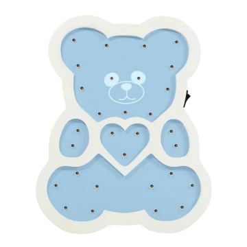 Lampe LED enfant LED/2xAA bleu OURS