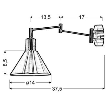 Lampe murale COPENHAGEN 1xE14/40W/230V mat chrome