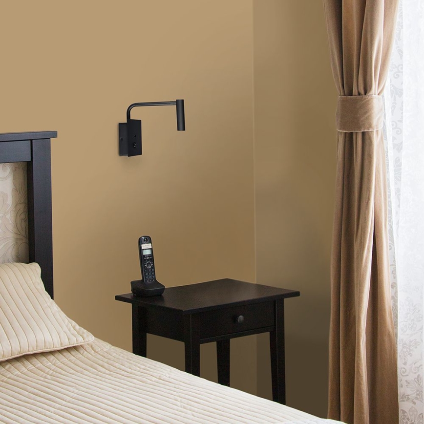 Lampe murale LED flexible avec port USB LED/3W/230V