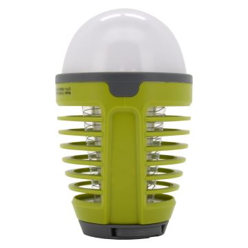 Lampe portable rechargeable avec piège à insecte LED/2W/3,7V 1800 mAh IPX4 verte