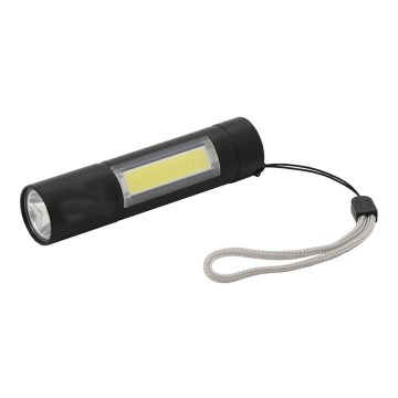 Lampe torche rechargeable LED/400mAh noire