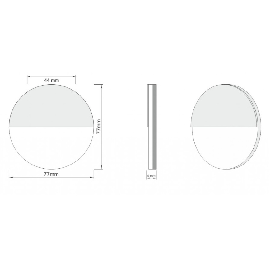 LDST RO-01-SC-BC4 - LED Trapverlichting ROBIN 4xLED/1,2W/230V mat zwart 3500K