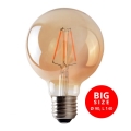 LED Ampoule CLASIC AMBER G95 E27/8W/230V 2200K – Brilagi
