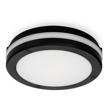 LED Badkamer plafondlamp LED/12W/230V 3000/4000/6500K IP65 diameter 20 cm zwart