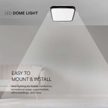 LED Badkamer plafondlamp LED/24W/230V 4000K IP44 zwart