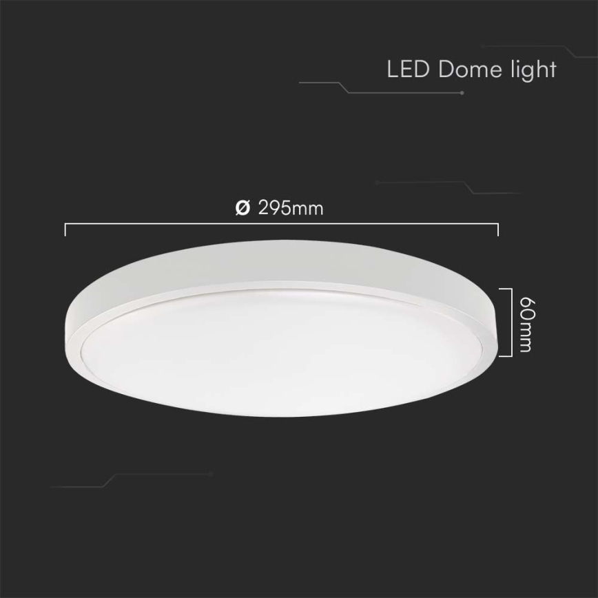 LED Badkamer plafondlamp SAMSUNG CHIP LED/24W/230V IP44 3000K diameter 29 cm wit