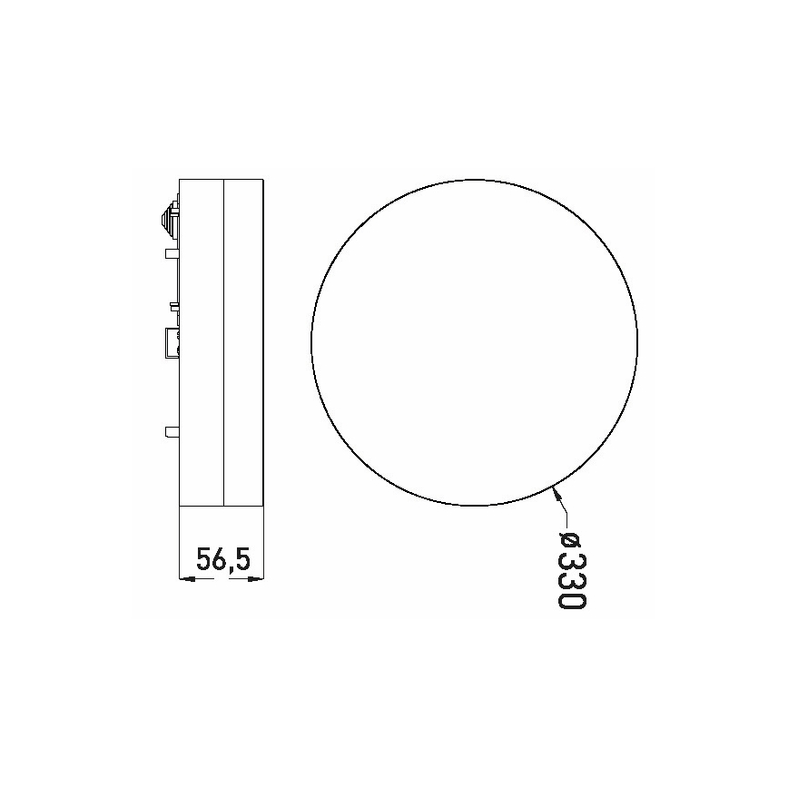 LED Badkamer plafondlamp LED/30W/230V 3000/4000/6000K diameter 33 cm IP44