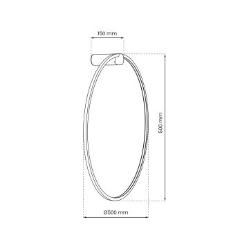 LED Badkamer wandlamp SATURNO LED/25W/230V IP44 goud