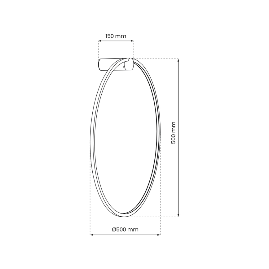 LED Badkamer wandlamp SATURNO LED/25W/230V IP44 goud