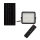 LED Buiten dimbaar zonne- Schijnwerper LED/10W/3,2V IP65 6400K zwart + afstandsbediening