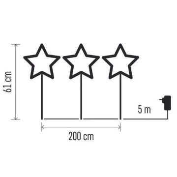 LED Buiten Kerstdecoratie 402xLED/3.6W/4.5/230V IP44 warm wit