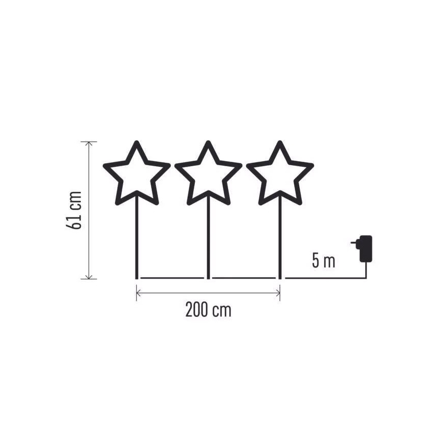 LED Buiten Kerstdecoratie 402xLED/3.6W/4.5/230V IP44 warm wit