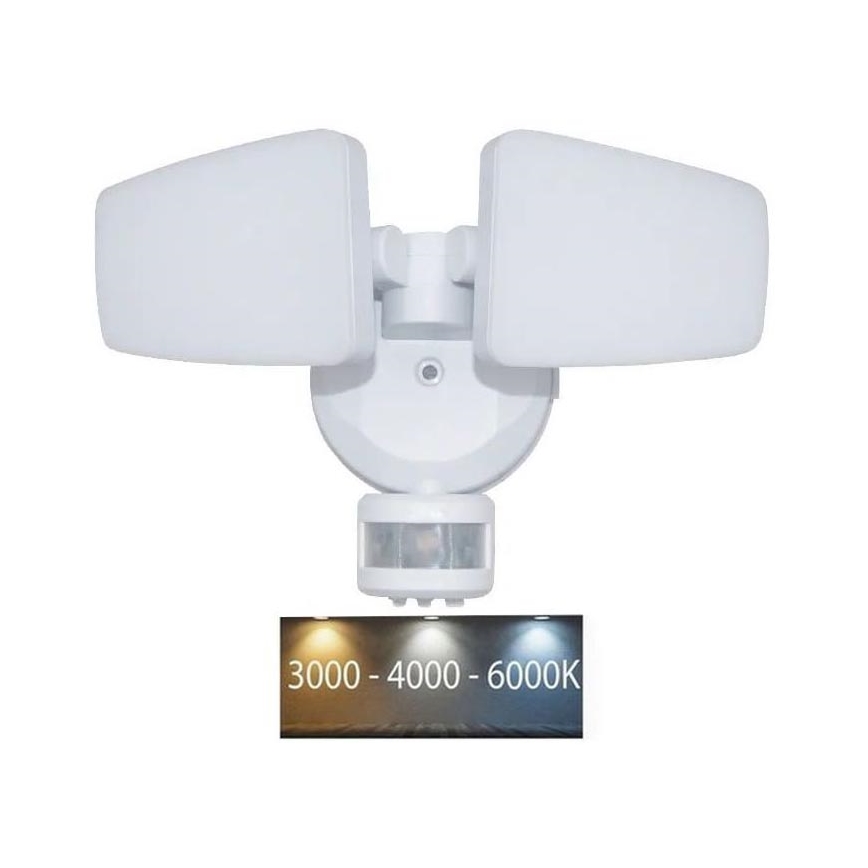 LED Buitenschijnwerper met sensor LED/24W/230V 3000/4000/6000K IP54 wit