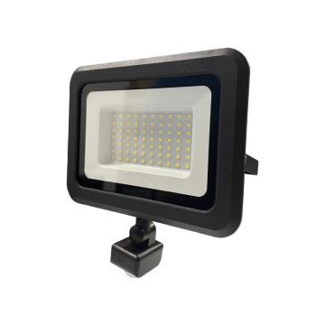 LED Buitenschijnwerper met sensor LED/50W/230V 4000K IP44 zwart