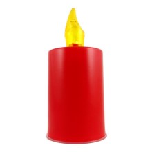 LED Candle LED/2xAA warm wit 10,8 cm rood