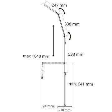 LED Dimbaar aanraken Staande lamp FERRARA LED/13W/230V 3000/4000/6000K wit