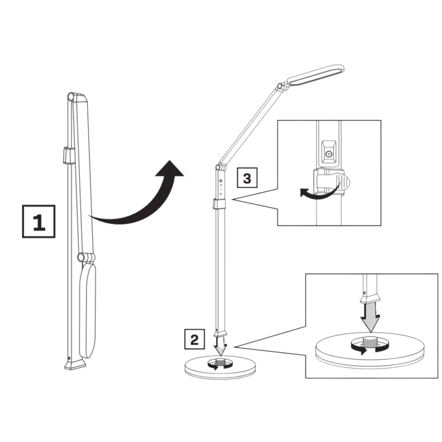 LED Dimbaar aanraken Staande lamp FERRARA LED/13W/230V 3000/4000/6000K wit