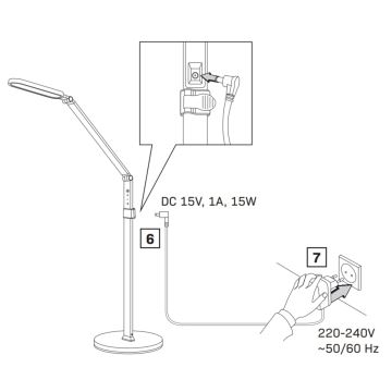 LED Dimbaar aanraken Staande lamp FERRARA LED/13W/230V 3000/4000/6000K wit