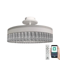 LED Dimbaar kristal Bevestide hanglamp LED/75W/230V 3000-6500K wit + afstandsbediening