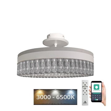 LED Dimbaar kristal Bevestide hanglamp LED/75W/230V 3000-6500K wit + afstandsbediening