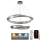 LED Dimbaar kristal Hanglamp aan een touw LED/90W/230V 3000-6500K chroom + afstandsbediening