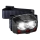 LED Dimbaar rechargeable headlamp met sensor en rood licht 2xLED/5W/5V/3xAAA IP65 500 lm 10,5 h 1200 mAh